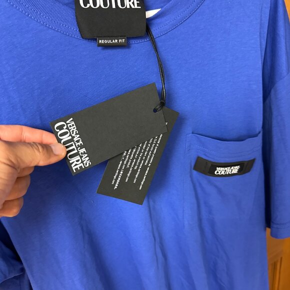 Authentic Versace Jeans Couture Men's Blue T-Shirt Size Large Brand New!! - Picture 4 of 6